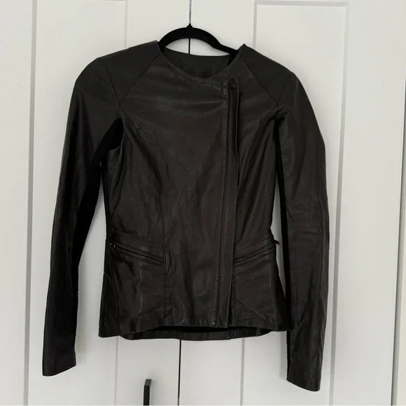 VEDA dali smooth leather jacket black - Picture 8 of 14